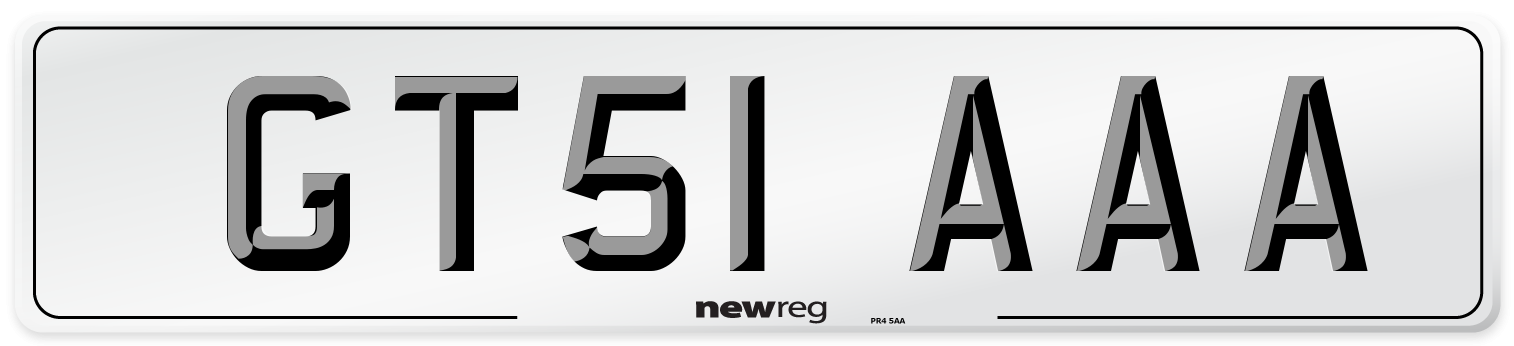 GT51 AAA Number Plate from New Reg